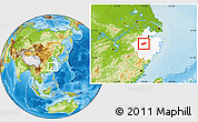 Physical Location Map of Lanxi, highlighted parent region