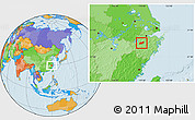 Political Location Map of Lanxi