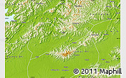 Physical Map of Lanxi