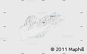 Silver Style Map of Lanxi, single color outside