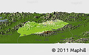 Physical Panoramic Map of Lanxi, darken