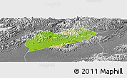 Physical Panoramic Map of Lanxi, desaturated