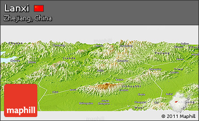 Physical Panoramic Map of Lanxi