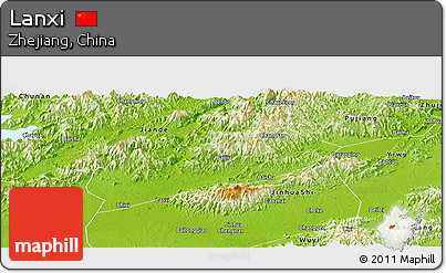 Physical Panoramic Map of Lanxi