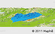 Political Panoramic Map of Lanxi, physical outside
