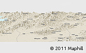 Shaded Relief Panoramic Map of Lanxi