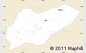 Classic Style Simple Map of Lanxi, single color outside
