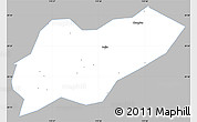 Gray Simple Map of Lanxi, single color outside