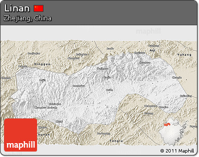 Classic Style 3D Map of Linan