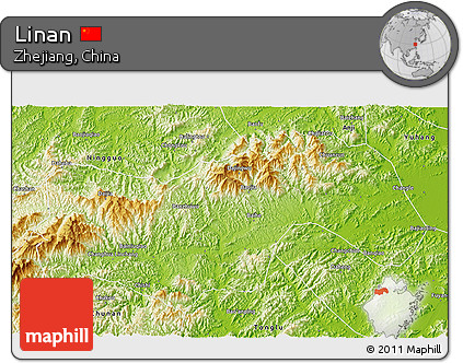 Physical 3D Map of Linan