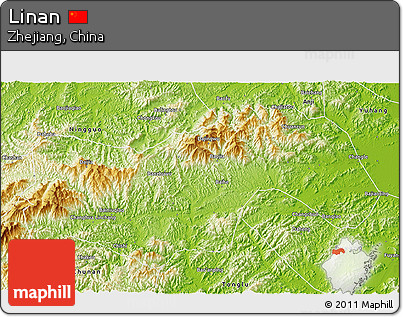 Physical 3D Map of Linan