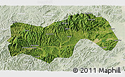 Satellite 3D Map of Linan, lighten