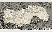 Shaded Relief 3D Map of Linan, darken