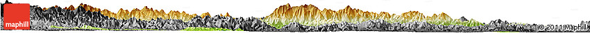 Physical Horizon Map of Linan, darken, desaturated