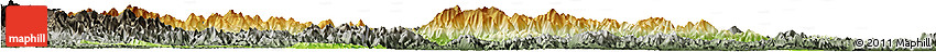 Physical Horizon Map of Linan, darken, semi-desaturated