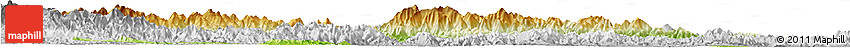 Physical Horizon Map of Linan, lighten, desaturated