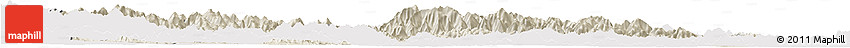 Shaded Relief Horizon Map of Linan, cropped outside