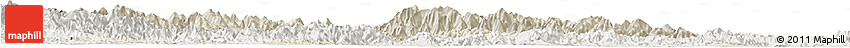 Shaded Relief Horizon Map of Linan, lighten