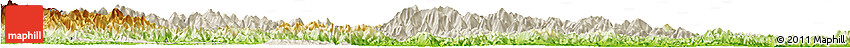 Shaded Relief Horizon Map of Linan, physical outside