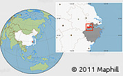 Savanna Style Location Map of Linan, highlighted country, highlighted parent region