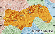Political Map of Linan, lighten