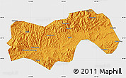 Political Map of Linan, single color outside