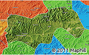 Satellite Map of Linan, political outside