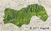 Satellite Map of Linan, shaded relief outside