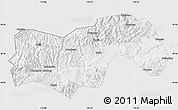 Silver Style Map of Linan, single color outside
