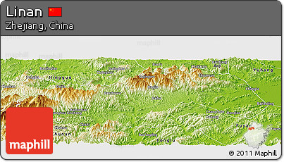 Physical Panoramic Map of Linan