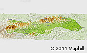 Physical Panoramic Map of Linan, lighten