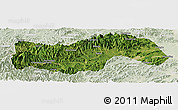 Satellite Panoramic Map of Linan, lighten