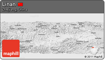 Silver Style Panoramic Map of Linan
