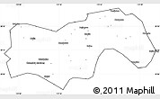 Blank Simple Map of Linan, cropped outside