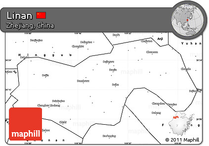 Blank Simple Map of Linan