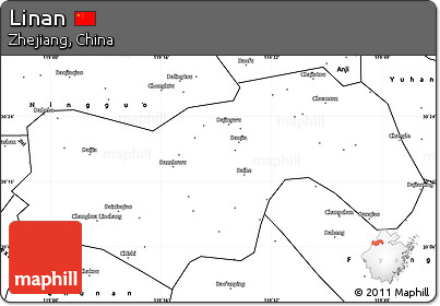 Blank Simple Map of Linan