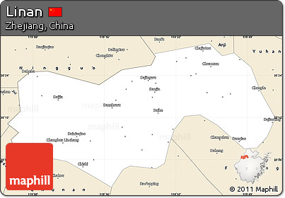 Classic Style Simple Map of Linan