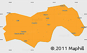Political Simple Map of Linan, single color outside