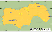 Savanna Style Simple Map of Linan, single color outside