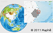 Physical Location Map of Ningbo Shiqu, highlighted country, highlighted parent region