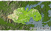 Physical 3D Map of Ninghai, darken