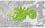 Physical 3D Map of Ninghai, lighten, desaturated