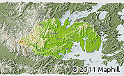 Physical 3D Map of Ninghai, semi-desaturated