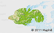 Physical 3D Map of Ninghai, single color outside