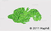 Political 3D Map of Ninghai, cropped outside