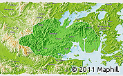 Political 3D Map of Ninghai, physical outside