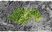 Satellite 3D Map of Ninghai, desaturated