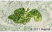 Satellite 3D Map of Ninghai, lighten