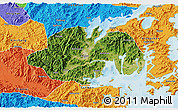 Satellite 3D Map of Ninghai, political outside
