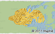 Savanna Style 3D Map of Ninghai, single color outside